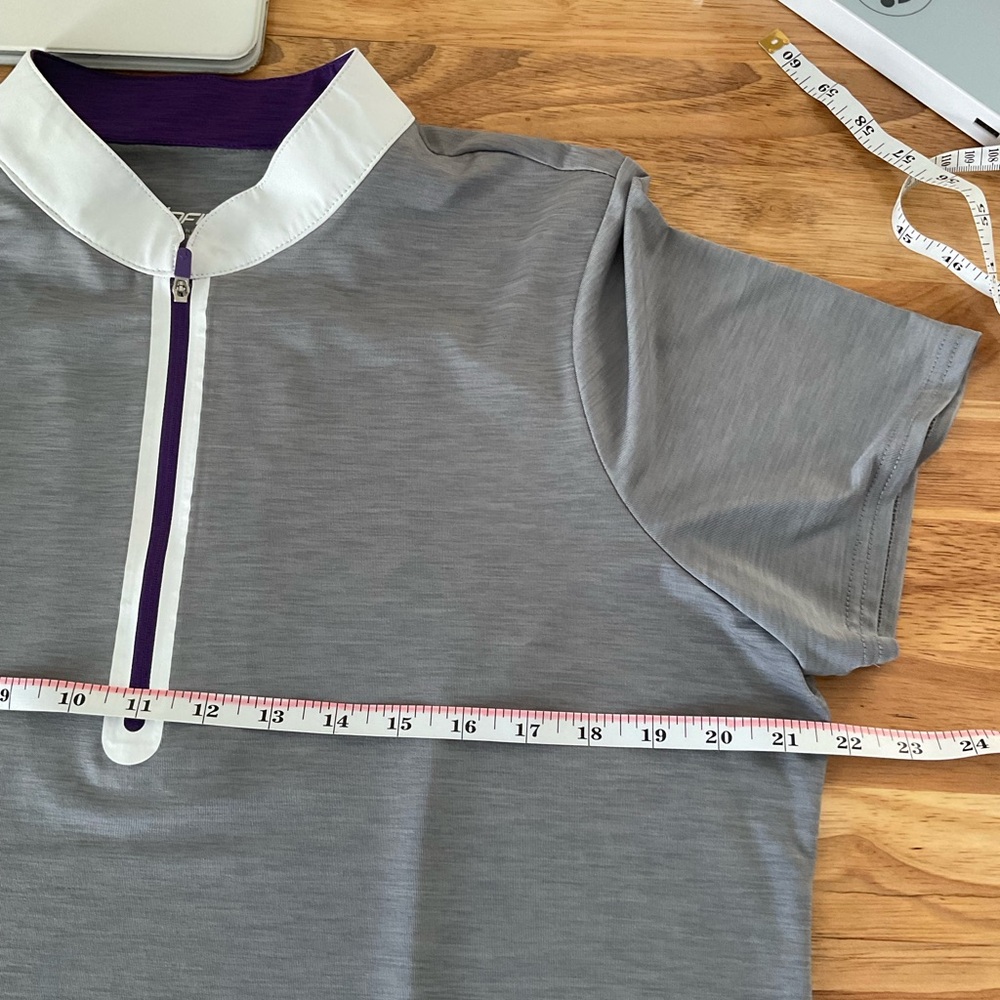 Jofit Purple and Gray Pullover with White Trim - Picture 6 of 11